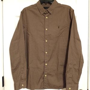 ALL SAINTS REDONDO Button Front Long Sleeve Shirt